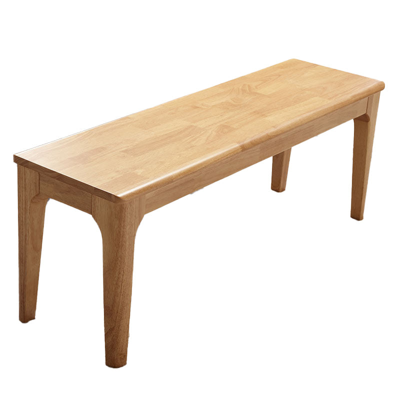 Modern Rectangle Oak Bench Solid Color Bench with Legs for Kitchen