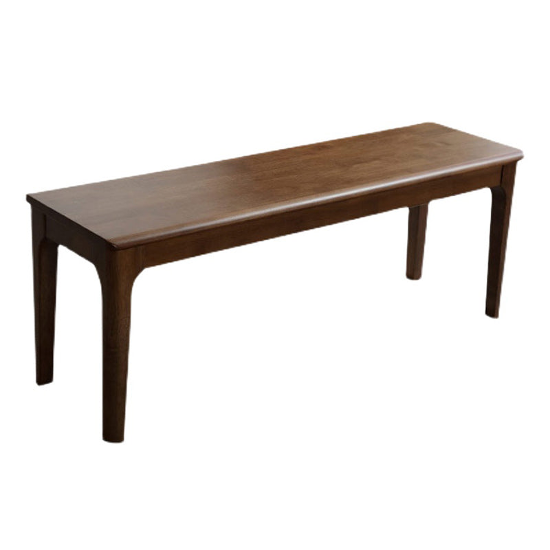 Modern Rectangle Oak Bench Solid Color Bench with Legs for Kitchen