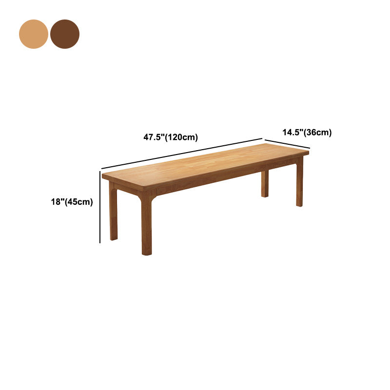 Modern Rectangle Bench with Legs Solid Color Bench for Kitchen