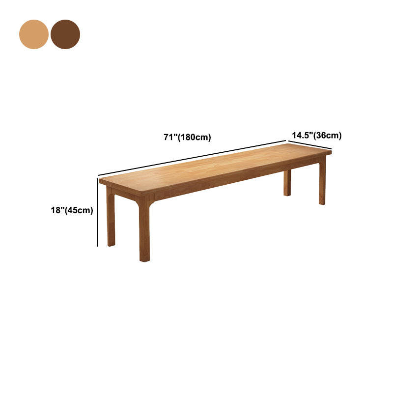 Modern Rectangle Bench with Legs Solid Color Bench for Kitchen