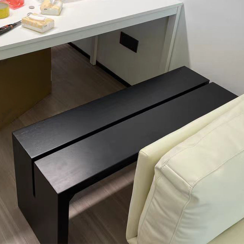 Modern Solid Color Bench Rectangle Pine Bench with Legs for Kitchen