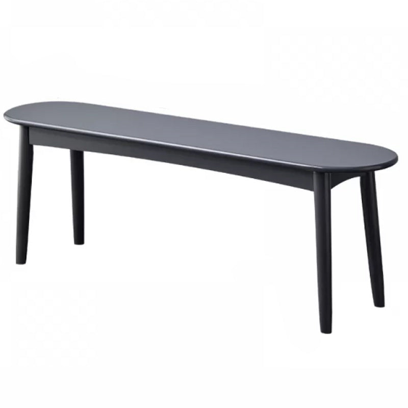 17.7" H Solid Wood Seating Bench Modern Ottoman Bench with Legs