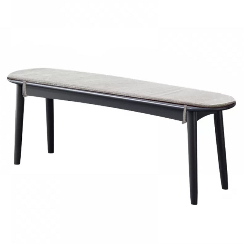 17.7" H Solid Wood Seating Bench Modern Ottoman Bench with Legs