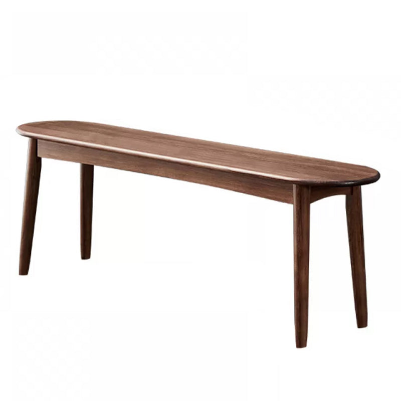 17.7" H Solid Wood Seating Bench Modern Ottoman Bench with Legs