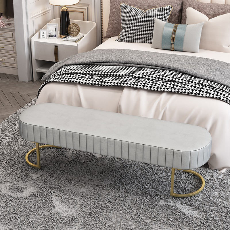 Modern Solid Color Seating Bench Upholstered Entryway and Bedroom Bench with Cushioned