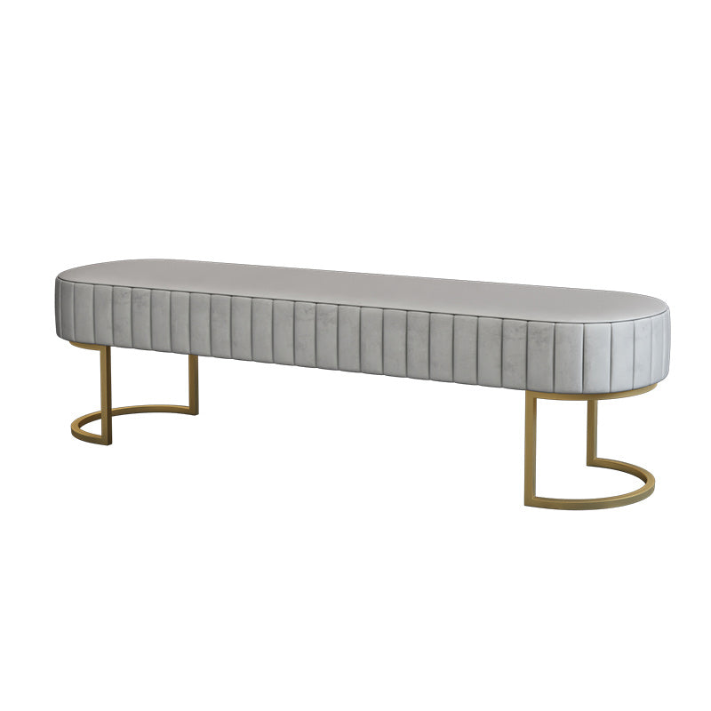 Modern Solid Color Seating Bench Upholstered Entryway and Bedroom Bench with Cushioned