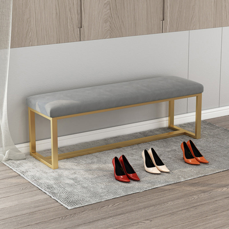 Glam Solid Color Entryway Bench Upholstered Entryway Bench with Cushioned