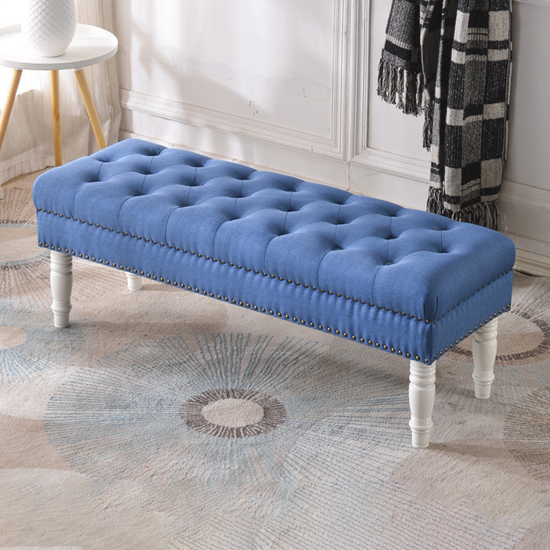 Foam Cushioned Bench 39.37" L x 15.75" W x 17.72" H Modern Bench with Nailheads