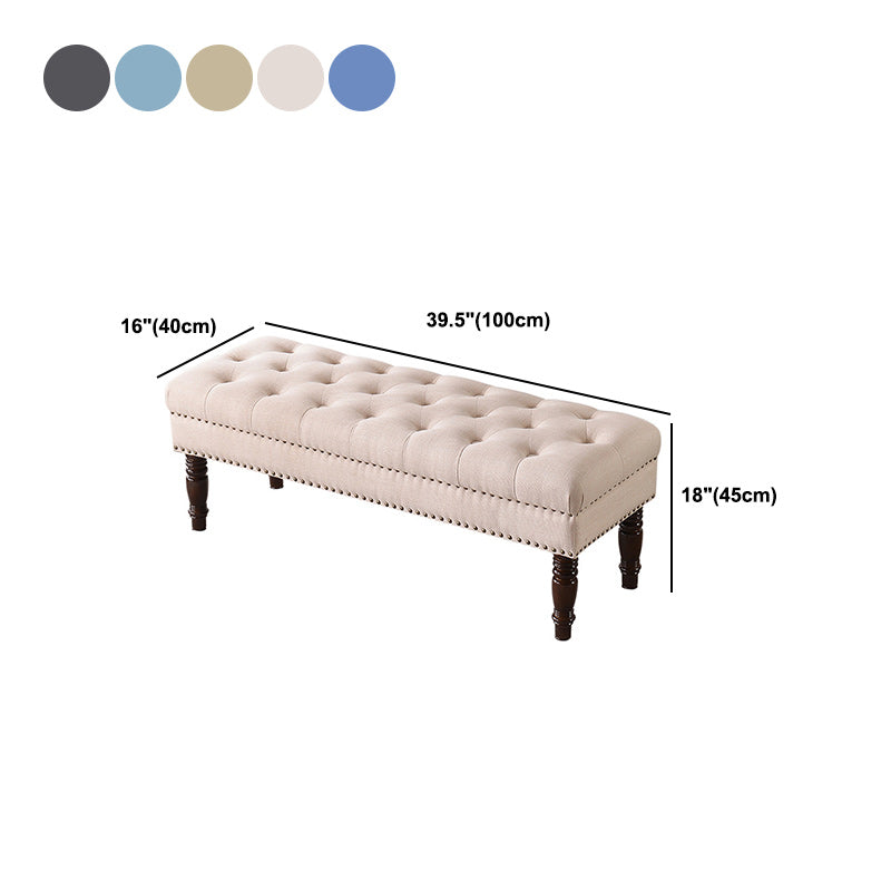 Foam Cushioned Bench 39.37" L x 15.75" W x 17.72" H Modern Bench with Nailheads