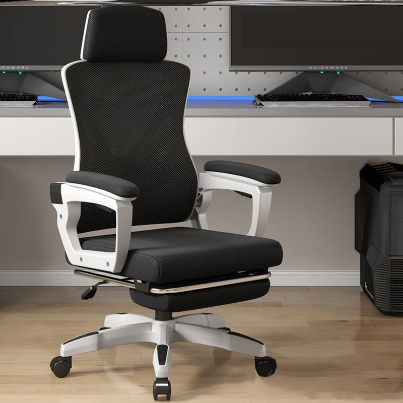 High Back Mesh Desk Chair Height-adjustable Arms Chair with Swivel Casters