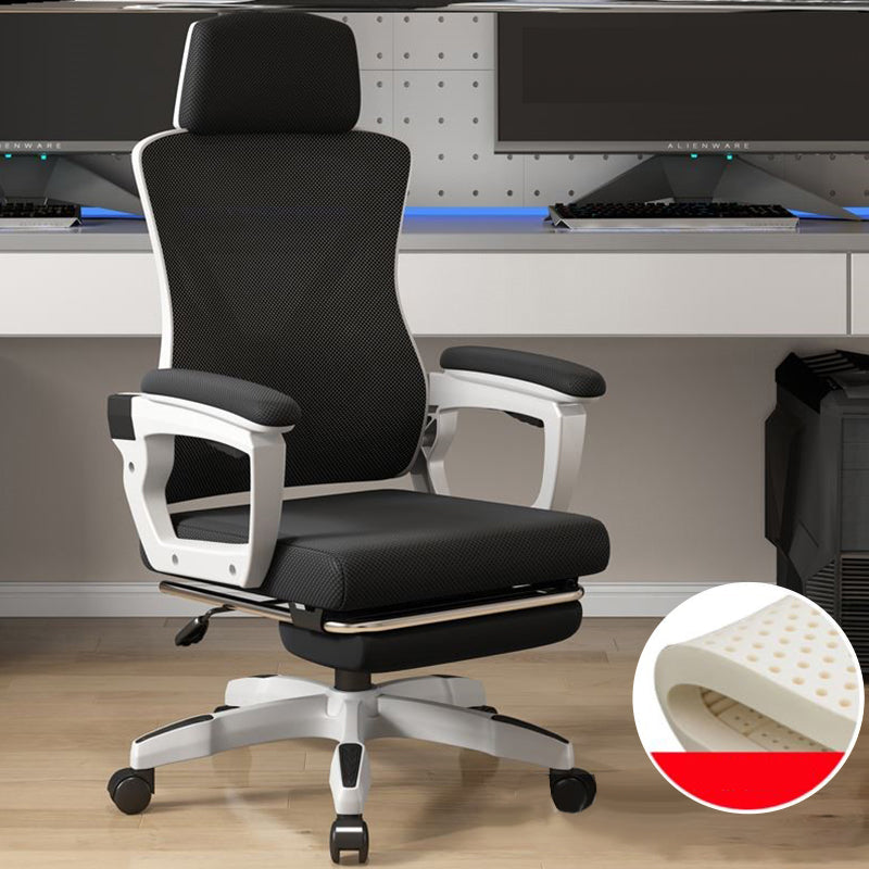 High Back Mesh Desk Chair Height-adjustable Arms Chair with Swivel Casters