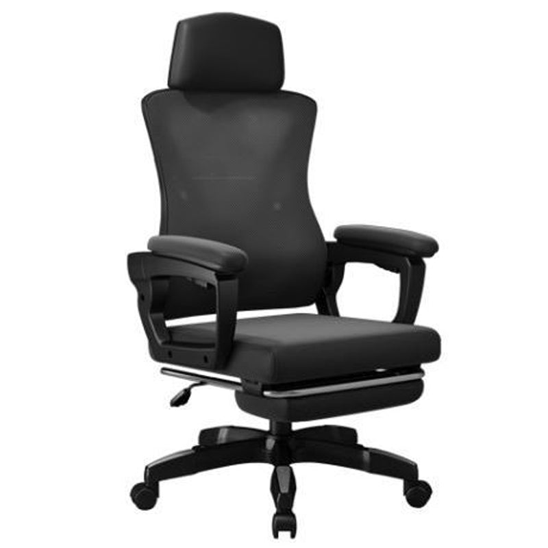 High Back Mesh Desk Chair Height-adjustable Arms Chair with Swivel Casters