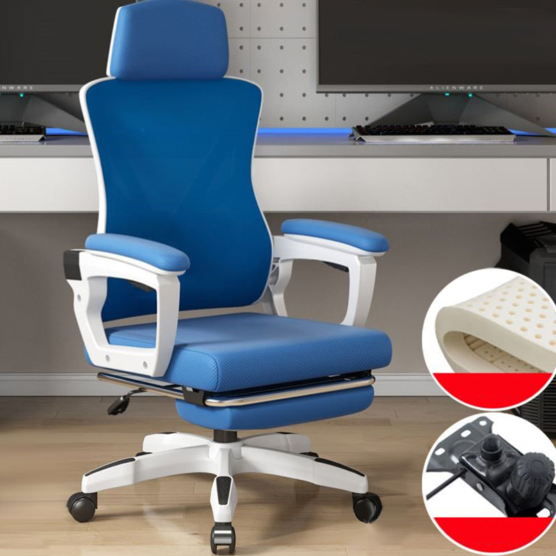 High Back Mesh Desk Chair Height-adjustable Arms Chair with Swivel Casters