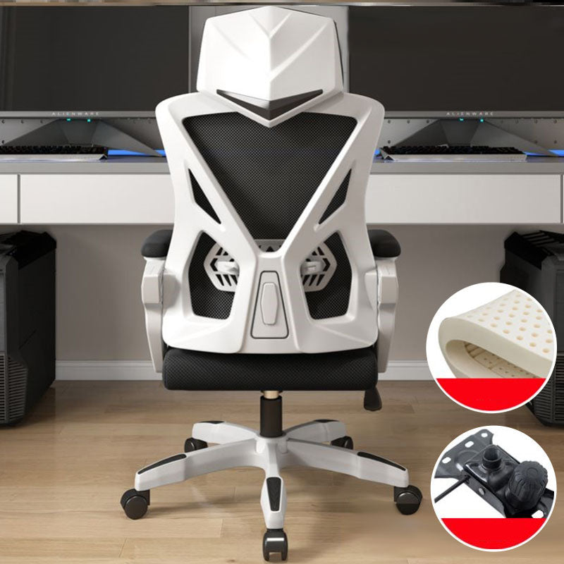 High Back Mesh Desk Chair Height-adjustable Arms Chair with Swivel Casters