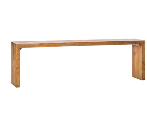 14.7" Wide Solid Wood Bench Natural Bedroom Entryway Bench with Wood Legs