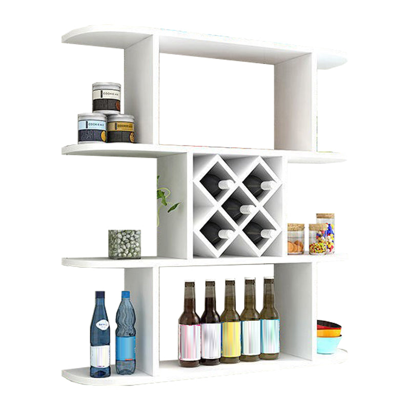 Manufactured Wood Wine Glass Stemware Rack Holder Modern Wall Mounted Wine Shelf