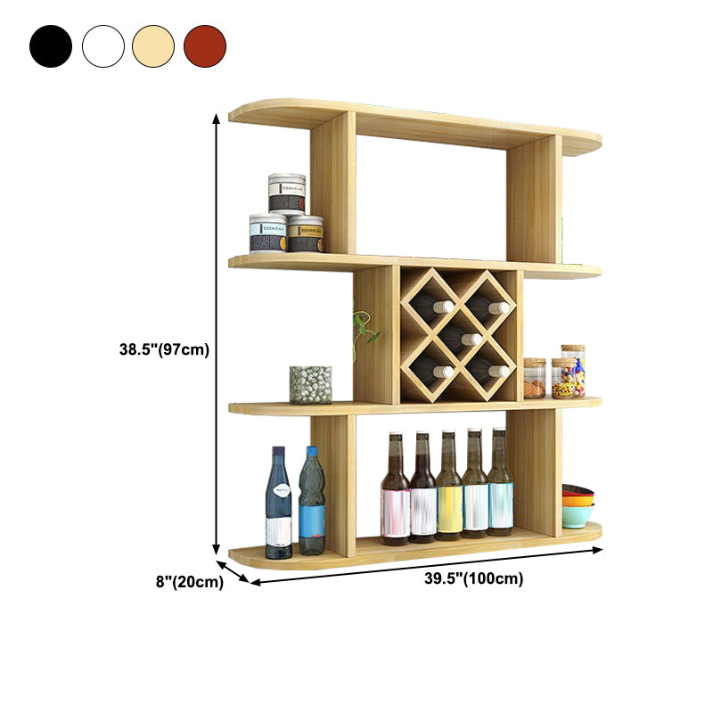 Manufactured Wood Wine Glass Stemware Rack Holder Modern Wall Mounted Wine Shelf