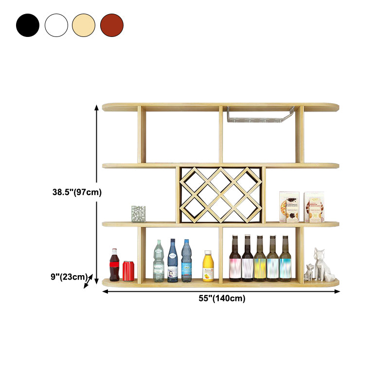 Manufactured Wood Wine Glass Stemware Rack Holder Modern Wall Mounted Wine Shelf