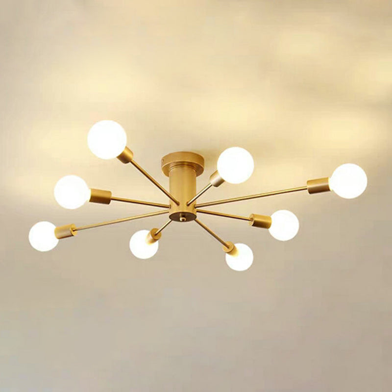 Nordic Style Iron Ceiling Light Strip Shape Ceiling Lamp for Living Room