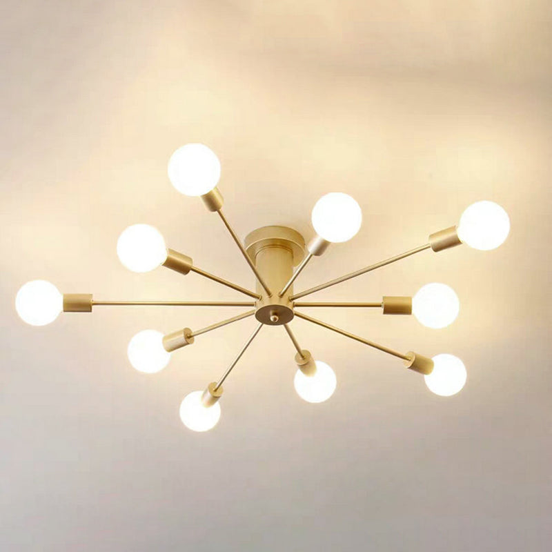 Nordic Style Iron Ceiling Light Strip Shape Ceiling Lamp for Living Room