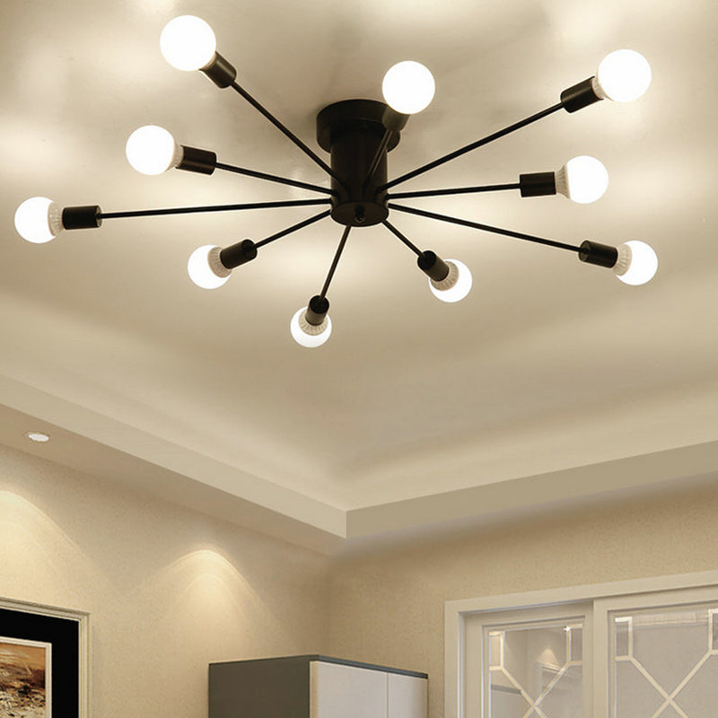 Nordic Style Iron Ceiling Light Strip Shape Ceiling Lamp for Living Room