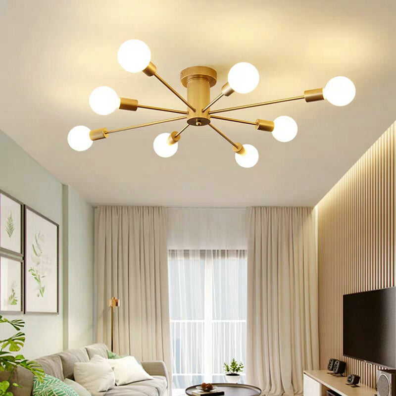 Nordic Style Iron Ceiling Light Strip Shape Ceiling Lamp for Living Room