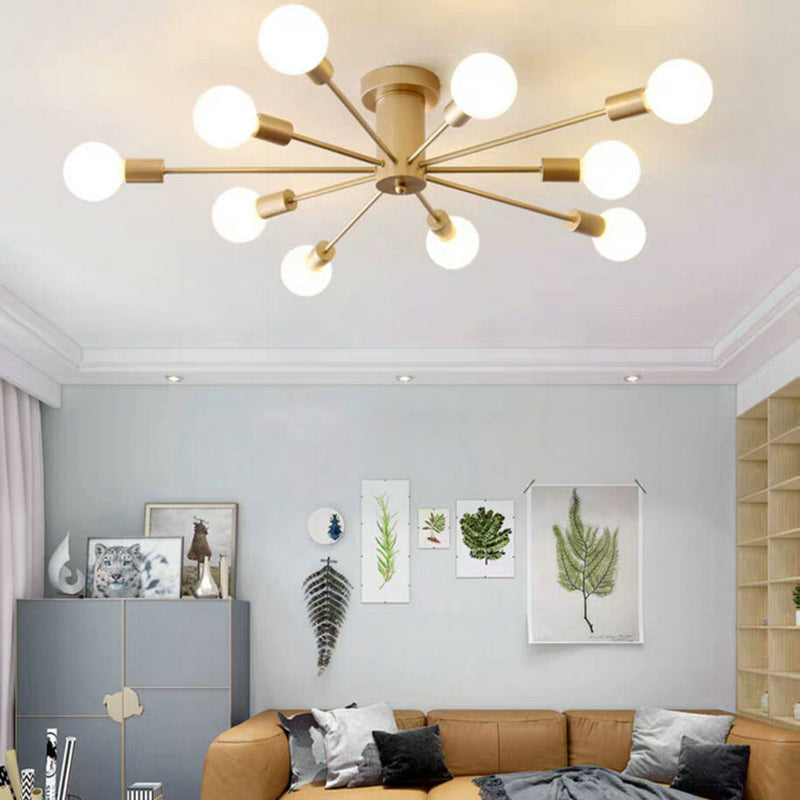 Nordic Style Iron Ceiling Light Strip Shape Ceiling Lamp for Living Room