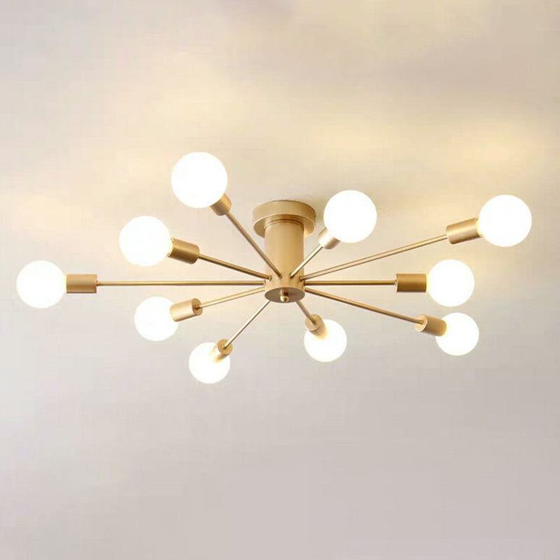 Nordic Style Iron Ceiling Light Strip Shape Ceiling Lamp for Living Room