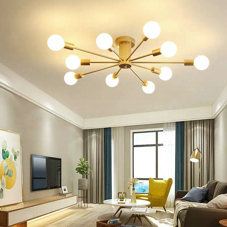 Nordic Style Iron Ceiling Light Strip Shape Ceiling Lamp for Living Room