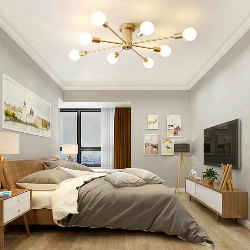 Nordic Style Iron Ceiling Light Strip Shape Ceiling Lamp for Living Room