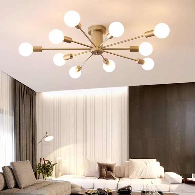 Nordic Style Iron Ceiling Light Strip Shape Ceiling Lamp for Living Room