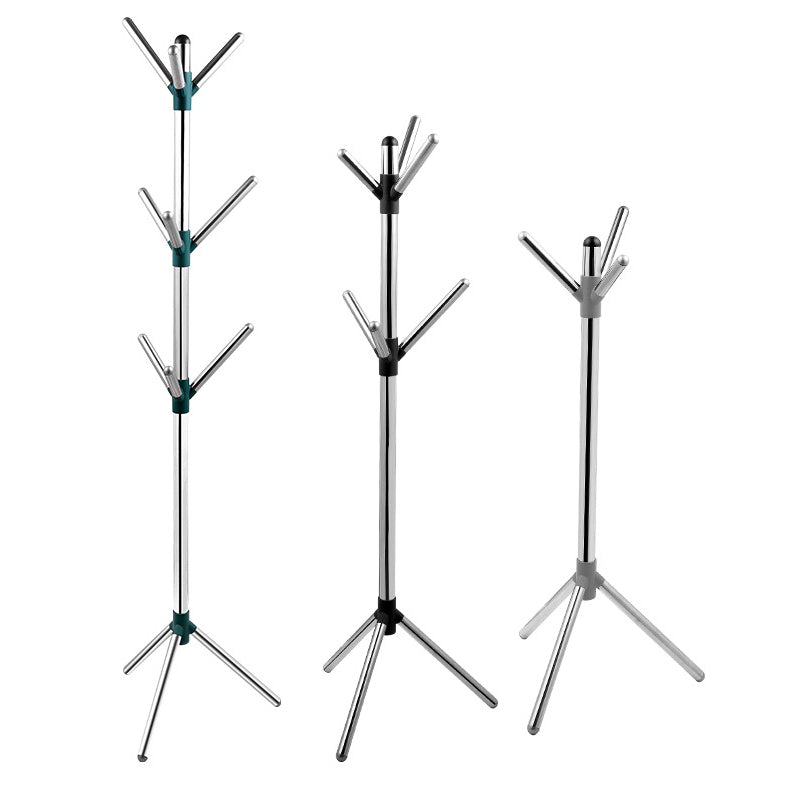 Stainless Entryway Kit Coat Rack Free Standing Hall Tree with Hooks