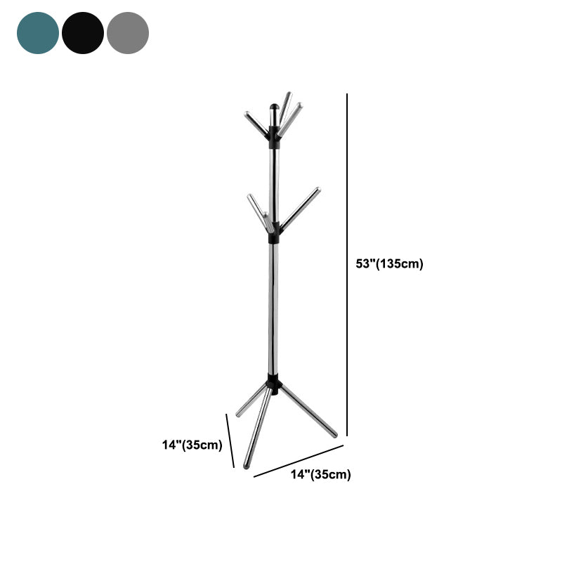 Stainless Entryway Kit Coat Rack Free Standing Hall Tree with Hooks