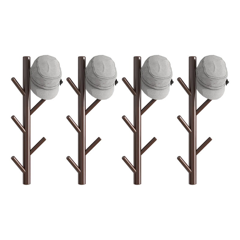 Modern Nordic Coat Hanger Wooden Entryway Kit Wall-Mounted Coat Rack Hooks