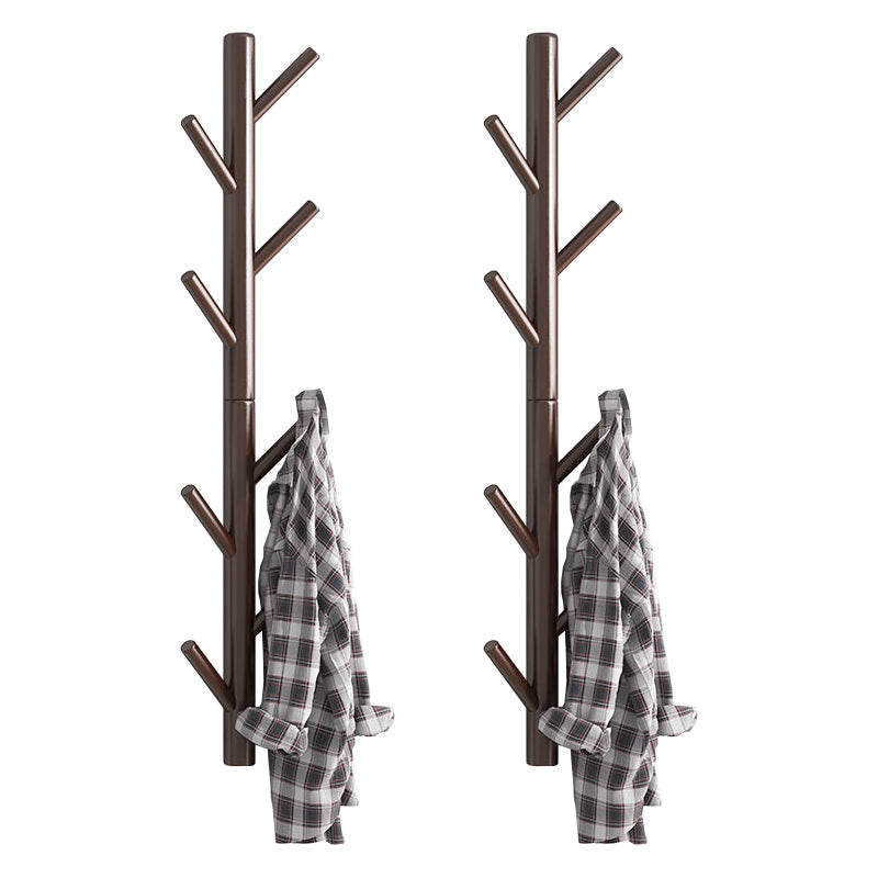 Modern Nordic Coat Hanger Wooden Entryway Kit Wall-Mounted Coat Rack Hooks