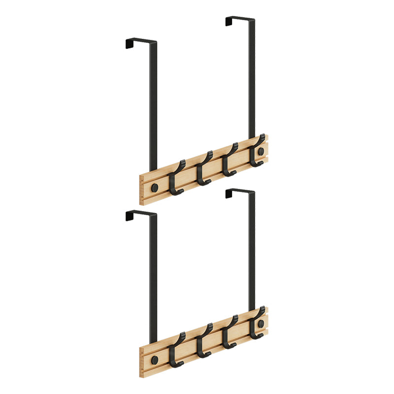 Contemporary Entryway Kit Wood Prong Hooks Included Wall Mounted Hall Stand