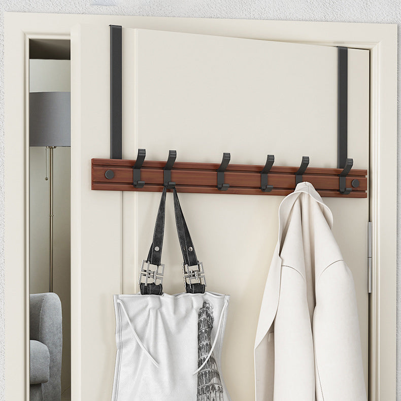 Contemporary Entryway Kit Wood Prong Hooks Included Wall Mounted Hall Stand