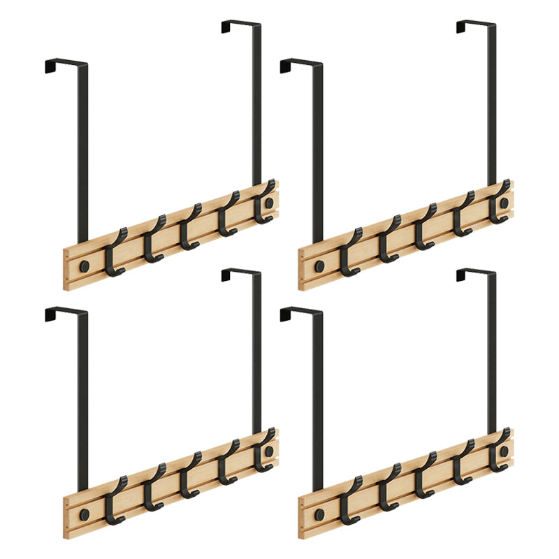 Contemporary Entryway Kit Wood Prong Hooks Included Wall Mounted Hall Stand