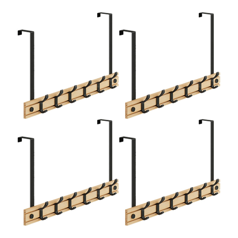 Contemporary Entryway Kit Wood Prong Hooks Included Wall Mounted Hall Stand