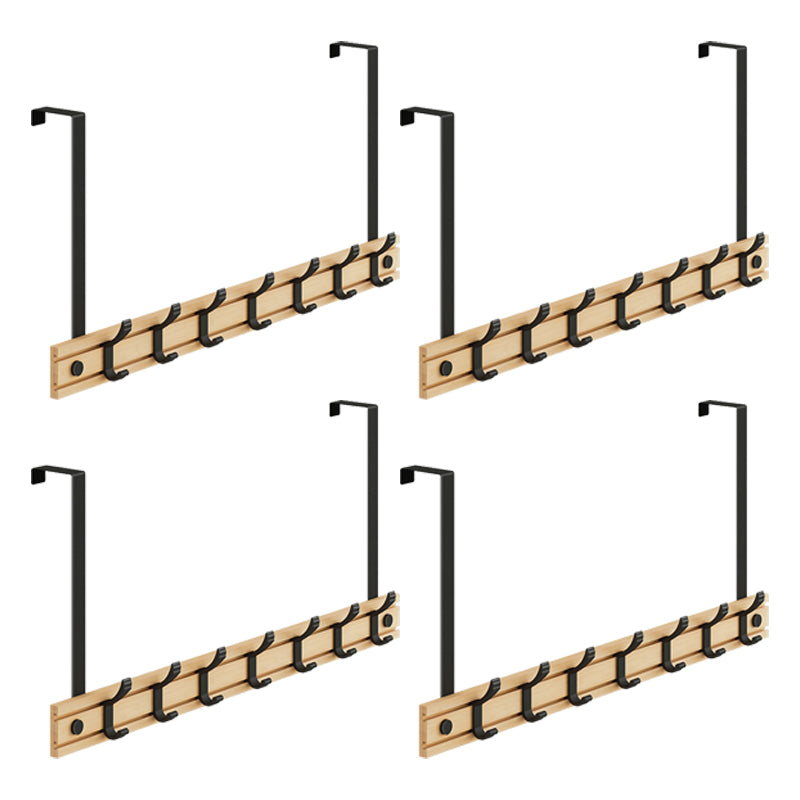 Contemporary Entryway Kit Wood Prong Hooks Included Wall Mounted Hall Stand