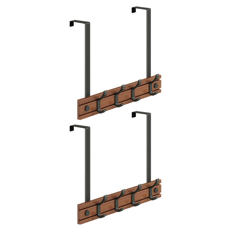 Contemporary Entryway Kit Wood Prong Hooks Included Wall Mounted Hall Stand