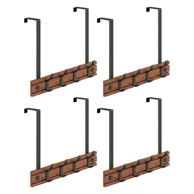 Contemporary Entryway Kit Wood Prong Hooks Included Wall Mounted Hall Stand