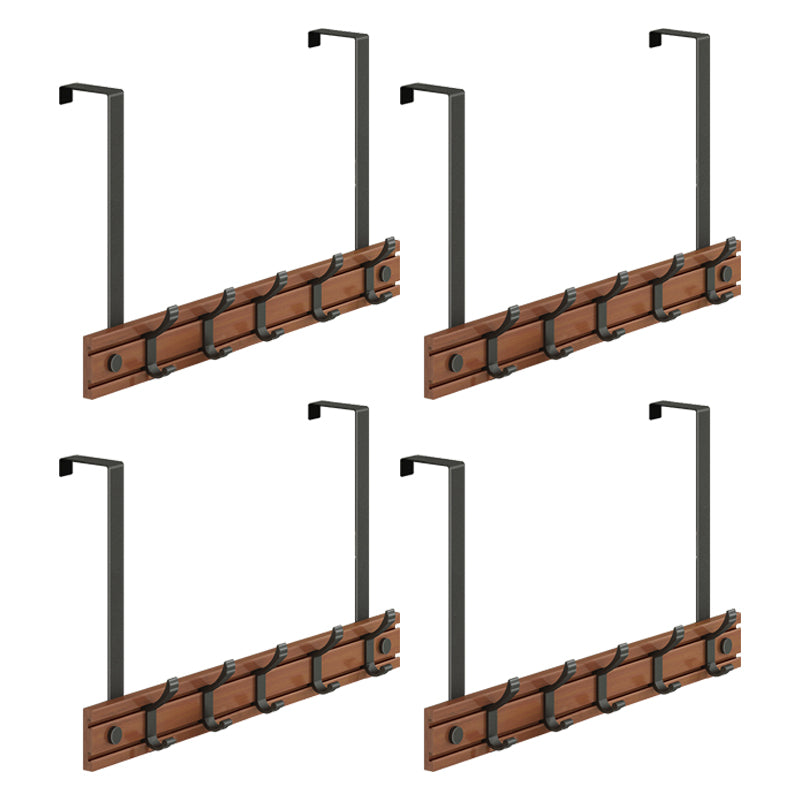 Contemporary Entryway Kit Wood Prong Hooks Included Wall Mounted Hall Stand