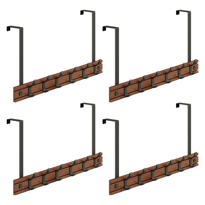 Contemporary Entryway Kit Wood Prong Hooks Included Wall Mounted Hall Stand