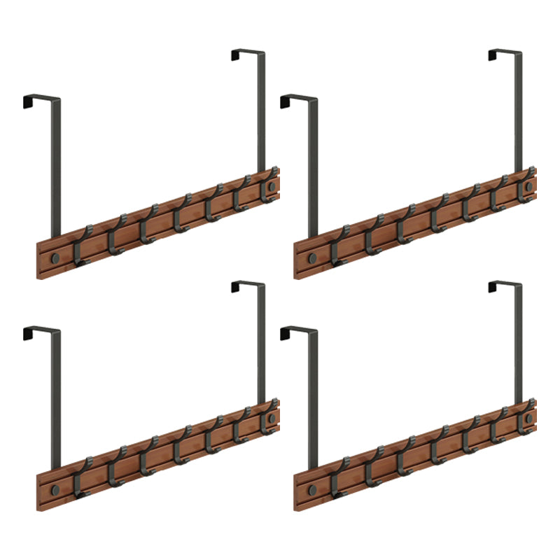 Contemporary Entryway Kit Wood Prong Hooks Included Wall Mounted Hall Stand