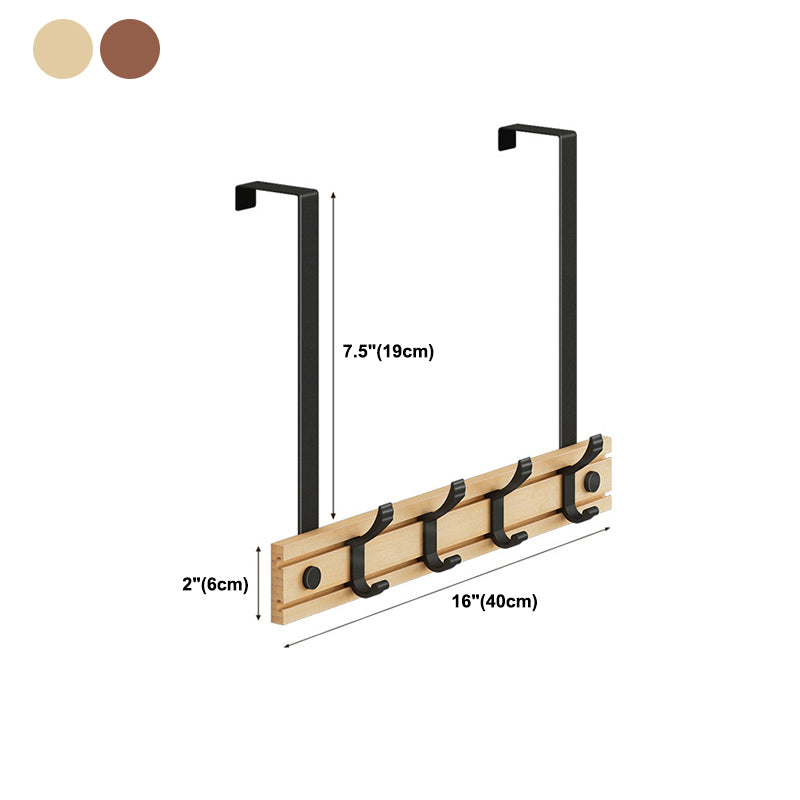 Contemporary Entryway Kit Wood Prong Hooks Included Wall Mounted Hall Stand