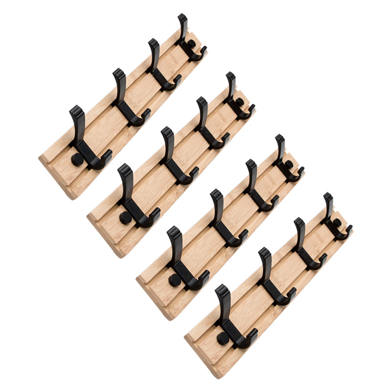 Contemporary Entryway Kit Wood Wall Mounted Double Prong Hooks Included Hall Stand