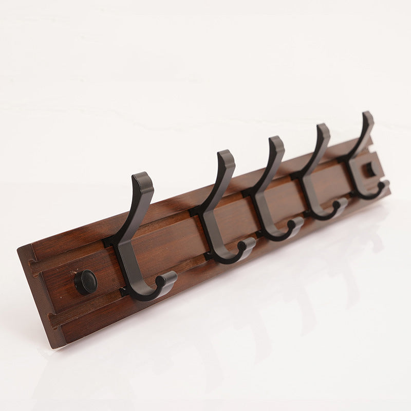 Contemporary Entryway Kit Wood Wall Mounted Double Prong Hooks Included Hall Stand