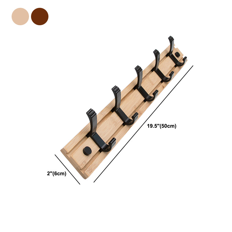 Contemporary Entryway Kit Wood Wall Mounted Double Prong Hooks Included Hall Stand