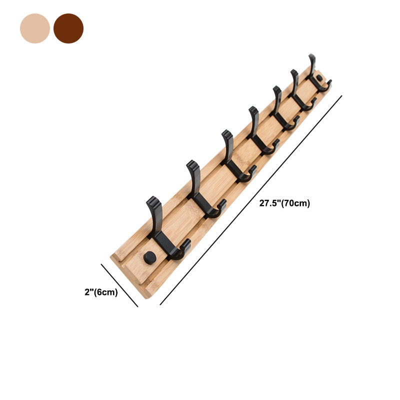 Contemporary Entryway Kit Wood Wall Mounted Double Prong Hooks Included Hall Stand